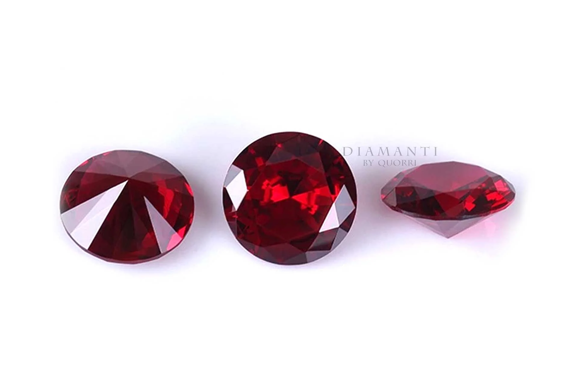PureGEM® Lab Grown Ruby 6 Diamanti By Quorri Pure Created Ruby RoundBrilliant4 5000x